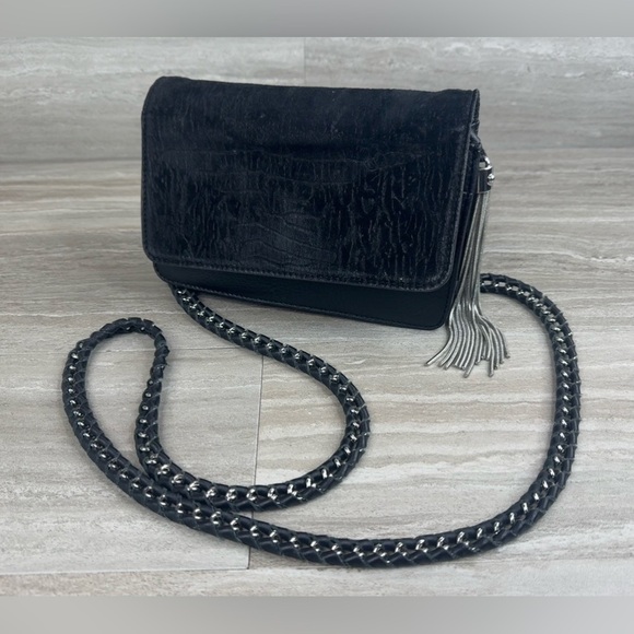 Aimee Kestenberg Foldover Leather Wrapped Chain Cross Body Leather Bag - Picture 13 of 13